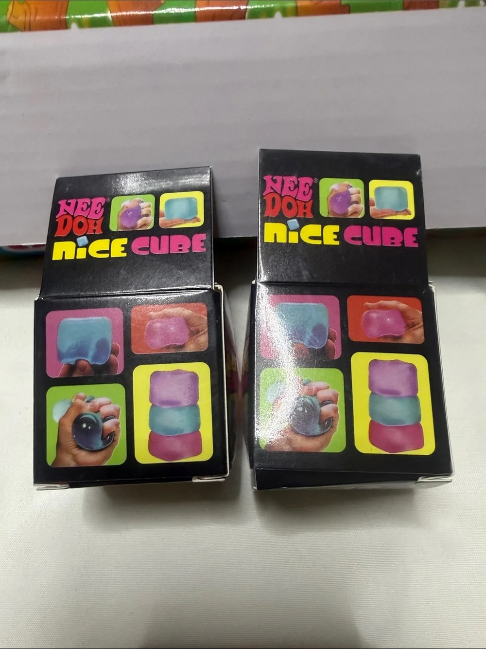 Sets of 2 NEE DOH Nice Cube Pink Stress Relief Squishy - 2 Pack